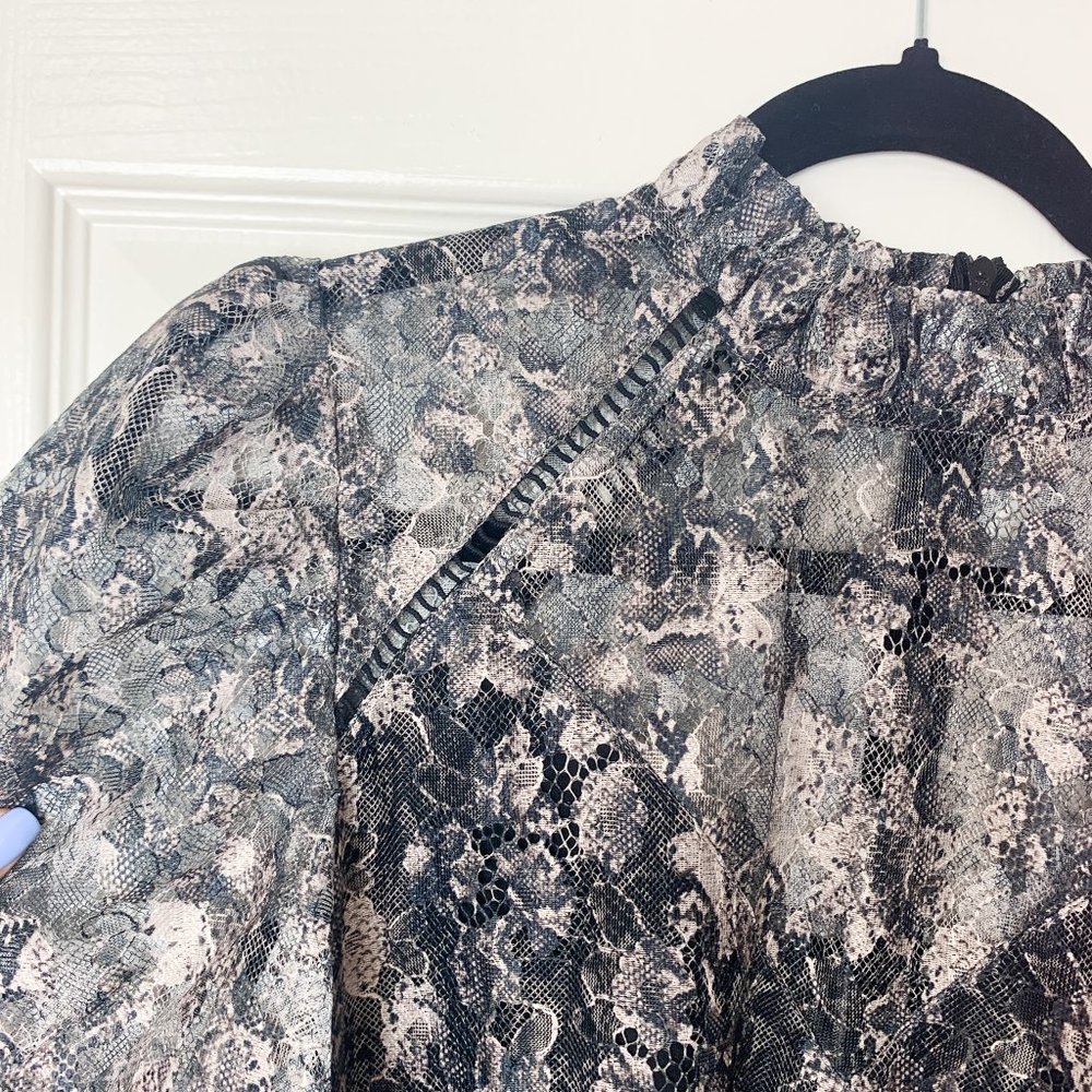 Nwot Generation Love Orla Printed Python Lace Top - image 3